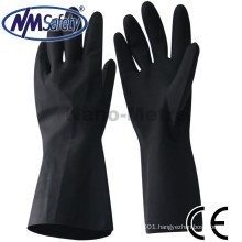 NMSAFETY chemical resistant black neoprene gloves